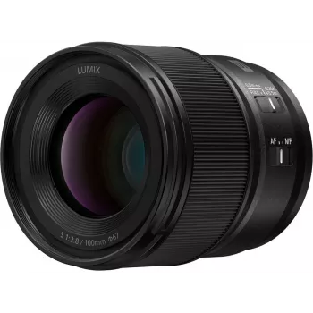Panasonic Lumix S 100mm F2.8 Macro objektyvas, juodas (S-E100E)