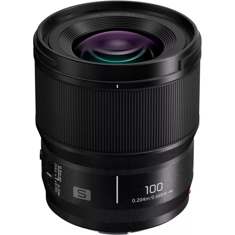 Panasonic Lumix S 100mm F2.8 Macro objektyvas, juodas (S-E100E)