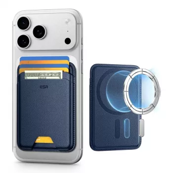 ESR Classic RFID Magnetic Wallet MagSafe tamsiai mėlynas