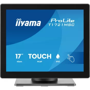 IIYAMA ProLite T1721MSC-B3 17 colių SXGA 5:4 10 taškų liečiamas monitorius su HDMI, VGA, USB šakotuvu ir garsiakalbiais
