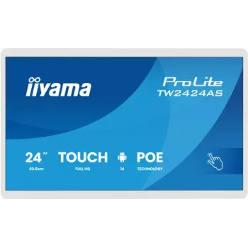Iiyama ProLite TW2424AS-W3P 23,8 colio Full HD IPS 10 taškų liečiamasis monitorius su Android 9.0, Quad-Core, 2GB RAM, 16GB atmintimi, Wi-Fi, Bluetooth, HDMI, USB, juodas
