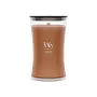 WoodWick Radiant Amber 609,5g kvapioji žvakė su medine dagtimi, iki 180 valandų degimo, smėlio laikrodžio formos stiklinėje