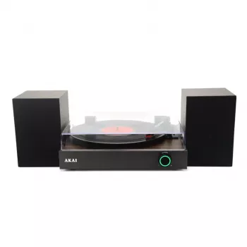 AKAI ATT-200SP diržinės pavaros vinilinis grotuvas su USB įrašymu, 3 greičiai, įmontuotas preamp, RCA ir USB išėjimai, deimantinė adata, nuimamas dulkių dangtelis