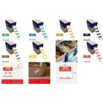 Avery Day Labels FRI, 25 x 25 mm, žalia, nuimami, užapvalintais kampais, 1000 etikečių ritinyje