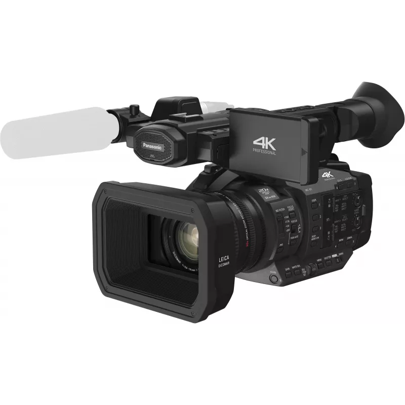 Panasonic HC-X1E 4K Ultra HD profesionalus vaizdo kamera su 20x Leica Dicomar objektyvu, 1.0 tipo MOS jutikliu, 5 ašių HYBRID O.I.S., dvigubais XLR įėjimais ir dvigubais SD kortelių lizdais