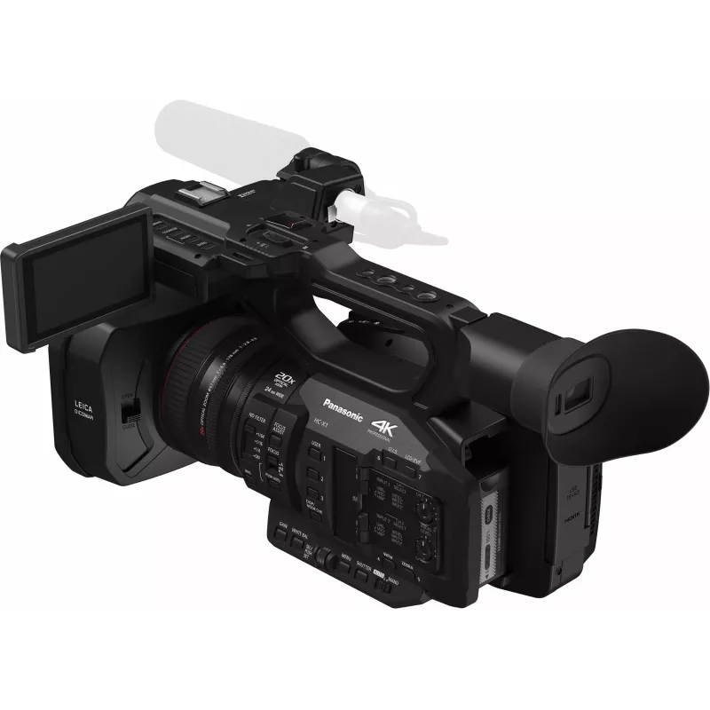 Panasonic HC-X1E 4K Ultra HD profesionalus vaizdo kamera su 20x Leica Dicomar objektyvu, 1.0 tipo MOS jutikliu, 5 ašių HYBRID O.I.S., dvigubais XLR įėjimais ir dvigubais SD kortelių lizdais