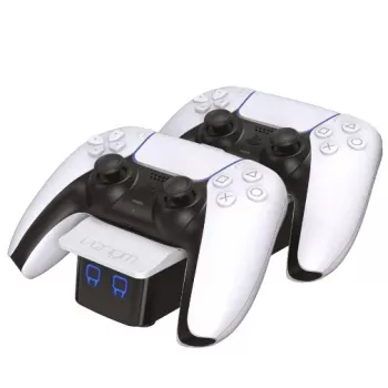 Venom Twin Docking stotelė - įkrovimo stovas - 3 išvesties prievadai (2 x Dock Connector, USB)