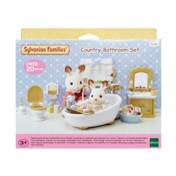 Sylvanian Families Country Style vonios baldų komplektas - 17 dalių, EPOCH 5286