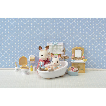 Sylvanian Families Country Style vonios baldų komplektas - 17 dalių, EPOCH 5286
