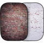 Manfrotto Urban sudedamas fonas 1.5 x 2.1 m, klasikinė raudona / išblukusi balta plyta (LL LB5706)