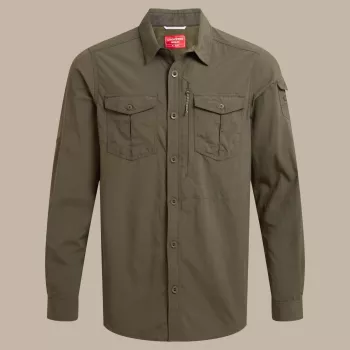Craghoppers NosiLife Adventure LS Shirt III - miško žalia (M)