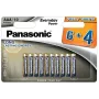 Panasonic Everyday Power AAA šarminės baterijos LR03, 10 vnt. lizdinė pakuotė (6+4 premija)