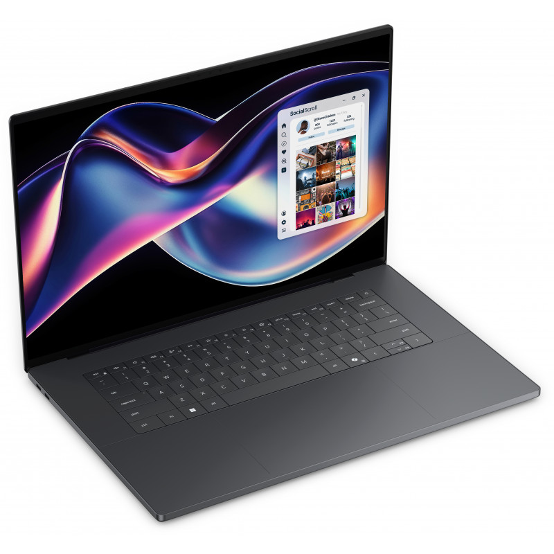 Dell XPS 16 9640 Intel Core Ultra 7 155H 32GB 1TB SSD 16,3 colio UHD+ OLED jutiklinis ekranas, Windows 11 Home, vokiška klaviatūra