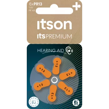 itson itsPREMIUM cinko oro klausos aparato baterija PR13IT/6RM (PR13(48)IT/6RM)