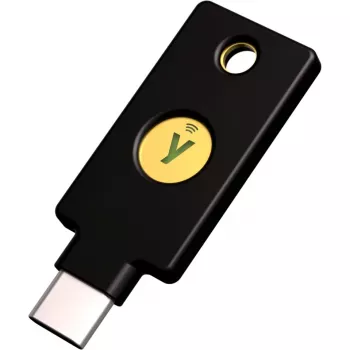 YubiKey 5C NFC saugos raktas - juoda/auksinė