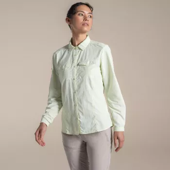 Craghoppers NosiLife Adventure LS Shirt III moteriški kelioniniai marškiniai ilgomis rankovėmis - Pear Drop, S dydis