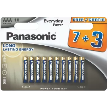 Panasonic Everyday Power AAA šarminės baterijos LR03 10 vnt. lizdinė pakuotė