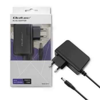 Qoltec 15W kištukinis maitinimo šaltinis 5V/3A su 4,0x1,35 mm DC jungtimi