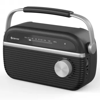 DENVER TRB-67B DAB+ ir FM radijo laikrodis - juodas