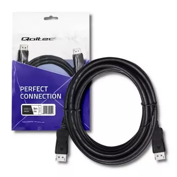 Qoltec DisplayPort v1.1 vyriškas-į-vyrišką 4K laidas 5m juodas