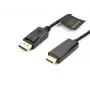 Accura DisplayPort į HDMI laidas 3,0 m 4K@60Hz 18Gbps HDCP 2.2, auksu dengta, juoda