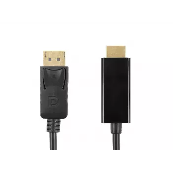 Accura DisplayPort į HDMI laidas 3,0 m 4K@60Hz 18Gbps HDCP 2.2, auksu dengta, juoda