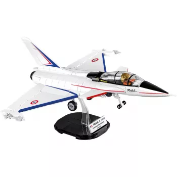 COBI Armed Forces Dassault Rafale C naikintuvo konstruktorius - 441 detalių, 1:48 mastelis, su piloto figūrėle ir stovu