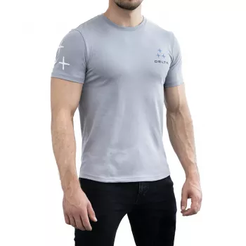 Delta T-Shirt pilka XXL - 100% medvilnės darbo marškinėliai