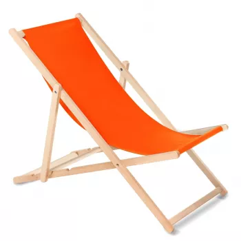 GreenBlue GB183 klasikinė buko medžio šezlongas, oranžinė