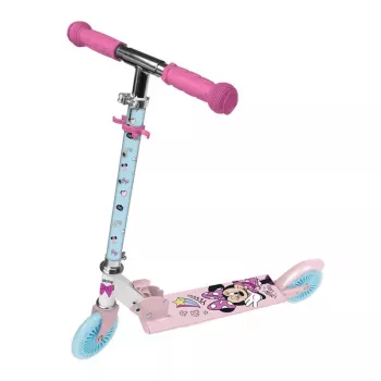Disney Minnie Mouse 2 ratų paspirtukas vaikams, rožinis, reguliuojamas aukštis, sulankstomas, iki 50 kg
