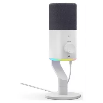 Krux Qube XLR/USB kondensatorinis mikrofonas baltas