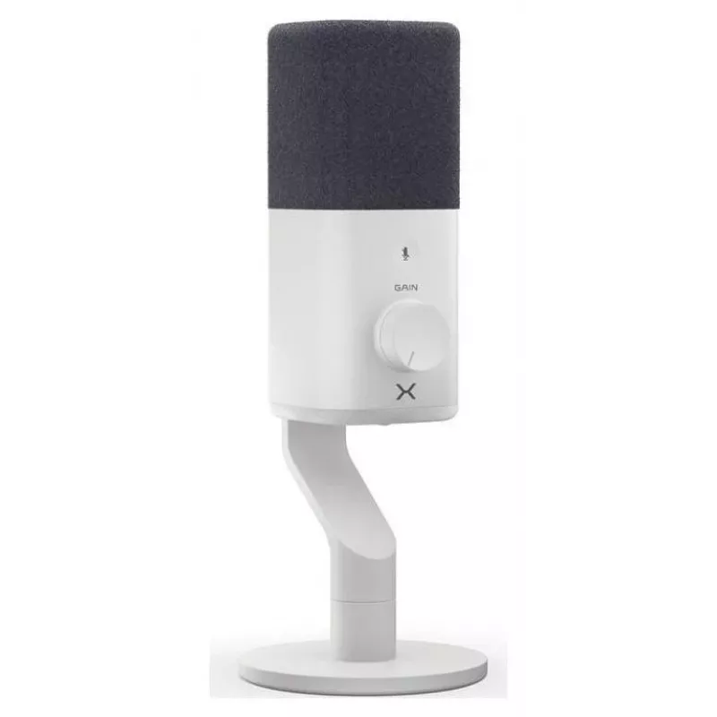 Krux Qube XLR/USB kondensatorinis mikrofonas baltas