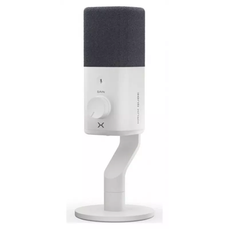 Krux Qube XLR/USB kondensatorinis mikrofonas baltas