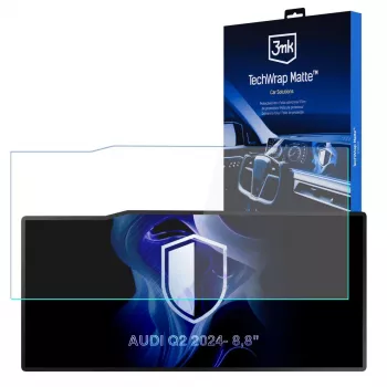 3MK PROTECTION AUDI Q2 8,8 colio (2024 - ) - 3mk TechWrap matinis centrinio ekrano apsauginis stiklas