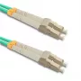 Qoltec 5m LC/UPC į LC/UPC Duplex Multimodinis OM3 šviesolaidžio jungiamasis laidas, turkio spalvos