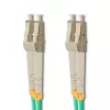 Qoltec 5m LC/UPC į LC/UPC Duplex Multimodinis OM3 šviesolaidžio jungiamasis laidas, turkio spalvos