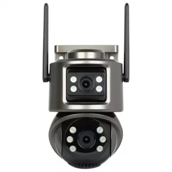 INNE ICSEE-W62SD-2 lauko PTZ IP kamera su dviem 3MP objektyvais, spalvotu naktiniu matymu, Wi-Fi, dvipusiu garsu, IP66