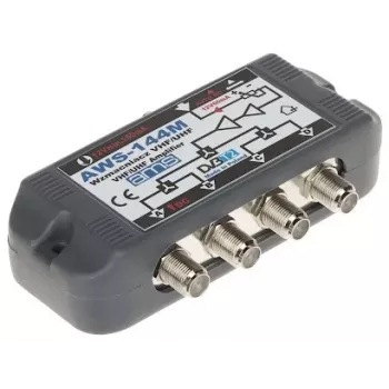 Antenos stiprintuvas AWS-144M 20dB stiprinimas 47-862MHz F tipo