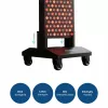 MEDIVON Lumera Stand mobilus stovas Lumera Plus ir Lumera Max LED panelėms, 4 ratukai, juodos spalvos