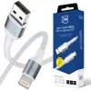 3mk Hyper Cable N-SERIES USB-A į Lightning 1 m QC 3.0 5V/2,4A 12W baltas