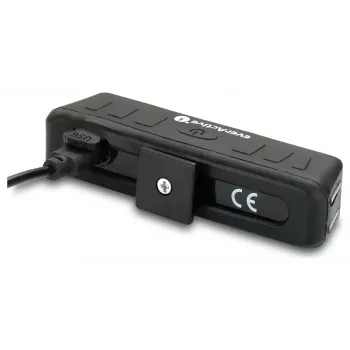 EverActive BL-150R dvispindulio priekinė lempa su judesio davikliu, 150 liumenų, IPX4 atspari purslams, raudonas/baltas LED, 3x AAA