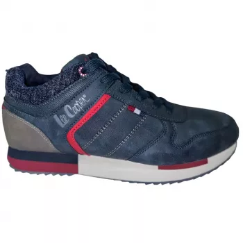 Lee Cooper vyriški kasdieniai bateliai Navy Red LCJ-21-29-0642M