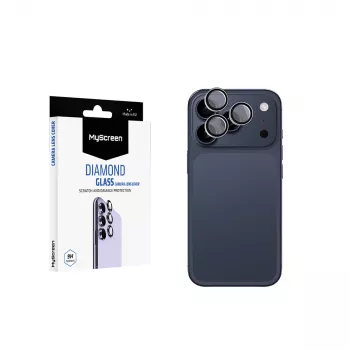 MyScreen Diamond Glass fotoaparato objektyvo apsauginis stikliukas, skirtas Apple iPhone 17 Pro – itin skaidrus 9H grūdintas stiklas, atsparus įbrėžimams, lengvai montuojamas