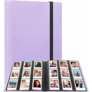 LOVEINSTANT Purple fotoalbumas 360 momentinėms nuotraukoms – suderinamas su Fujifilm Instax Mini, Xiaomi, Polaroid, Canon, HP, Kodak