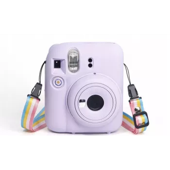 LOVEINSTANT Silikoninis apsauginis dėklas, skirtas Fujifilm Instax Mini 12 – violetinis