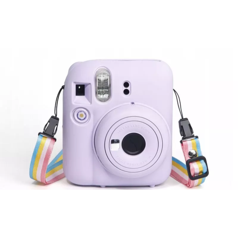 LOVEINSTANT Silikoninis apsauginis dėklas, skirtas Fujifilm Instax Mini 12 – violetinis