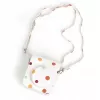 LOVEINSTANT Polka Dot PU odinis dėklas, skirtas Fujifilm Instax Mini 12, su nuimamu dirželiu ir magnetiniu užraktu