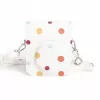 LOVEINSTANT Polka Dot PU odinis dėklas, skirtas Fujifilm Instax Mini 12, su nuimamu dirželiu ir magnetiniu užraktu