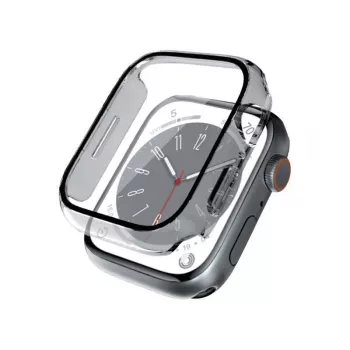 CRONG Hybrid Watch Case su grūdinto stiklo ekrano apsauga, skirta Apple Watch 45mm - skaidrus