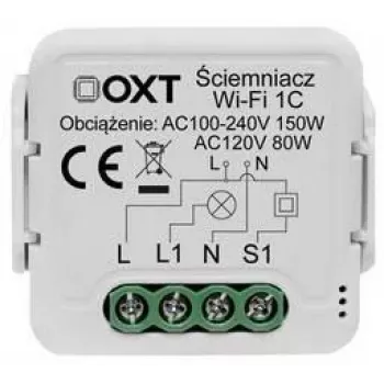 OXT T225 Mini išmanusis Wi-Fi reguliatorius (dimmer) modulis 1 kanalo Tuya